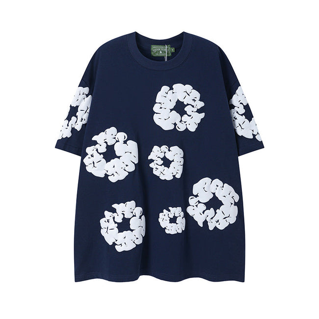 Denim Tears Cotton Wreath T-Shirt - Navy Blue Hover Image