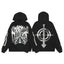 Revenge Ribcage Spine Crosshair Arch Logo Pullover Hoodie