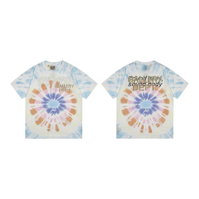 Gallery Dept. Sunburst Tie-Dye Sound Mind Short Sleeve T-Shirt - Pastel Multi Hover Image