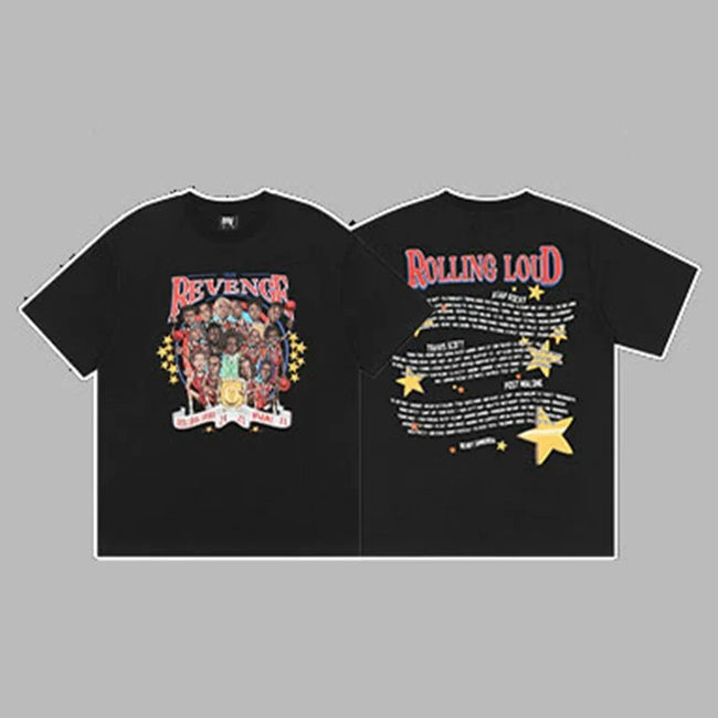 Revenge x Rolling Loud Festival Graphic Short Sleeve T-Shirt Black Hover Image
