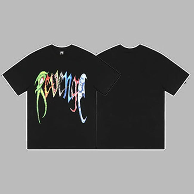 Revenge Multicolor Arch Logo Short Sleeve T-Shirt Black Hover Image