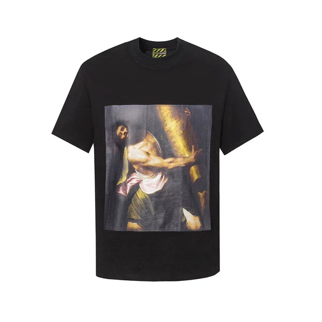 Denim Tears Art Graphic T-Shirt - Black/Religious Oil Painting Hover Image