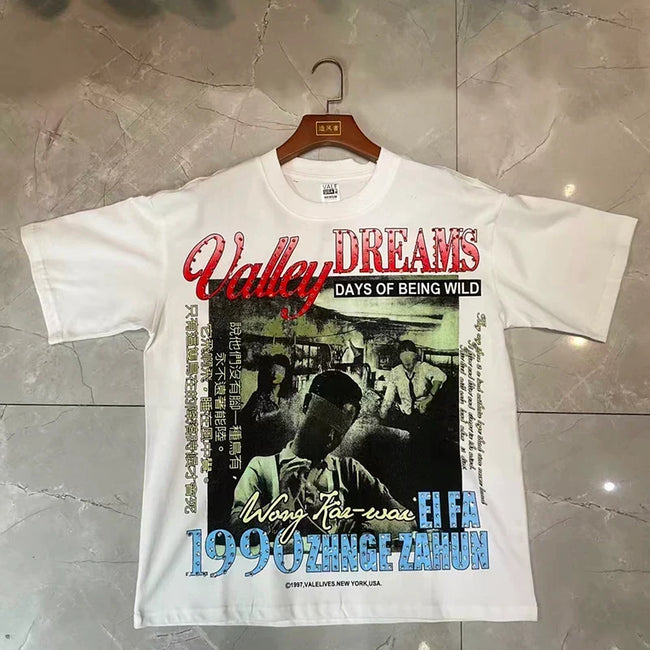 Valleydream White 1990 Vintage Concert Collage Graphic T-Shirt Hover Image