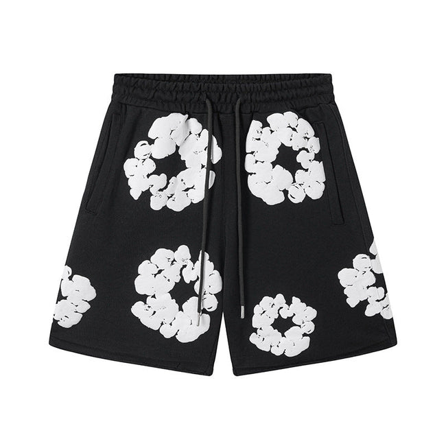 Denim Tears Cotton Wreath Shorts - Black Hover Image
