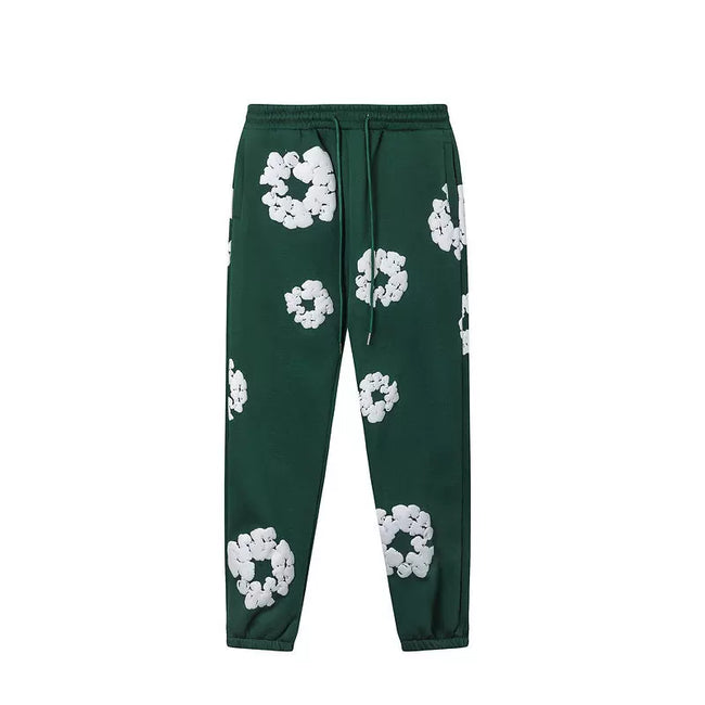 Denim Tears Cotton Wreath Sweatpants - Forest Green Hover Image