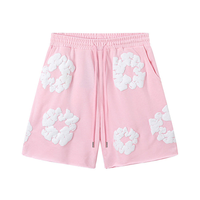 Denim Tears Cotton Wreath Shorts - Pink Hover Image