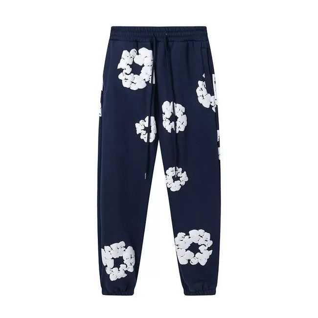 Denim Tears Cotton Wreath Sweatpants - Navy Blue Hover Image