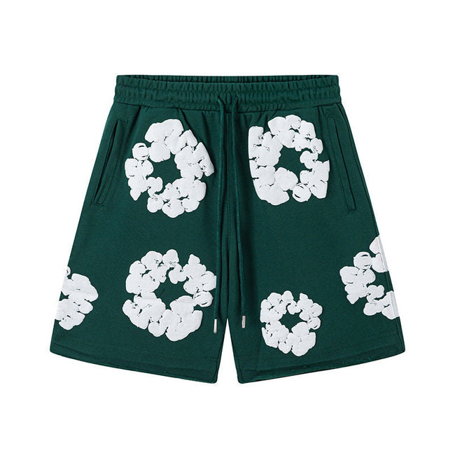 Denim Tears Cotton Wreath Shorts - Forest Green Hover Image