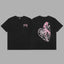 Revenge Pink Spiderweb Heart Graphic Short Sleeve T-Shirt