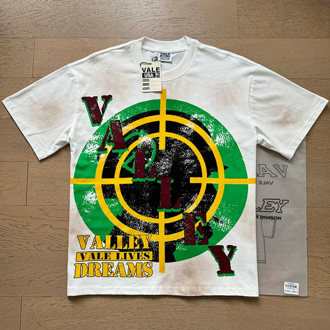 VALEFOREVER White Target Ring Valley Dreams Retro Graphic Short Sleeve T-Shirt Hover Image