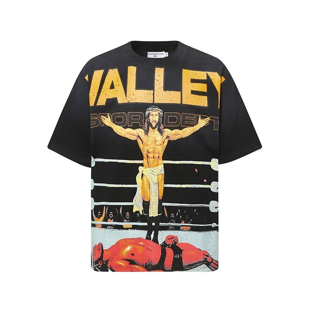 Valleydream Black Valley Sport Dept Jesus Boxing Vintage Graphic T-Shirt Hover Image