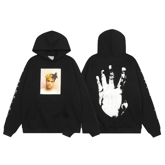Revenge XXXTentacion Mugshot Hand Graphic Pullover Hoodie Hover Image