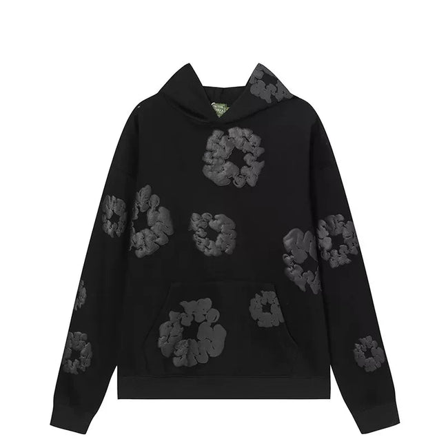 Denim Tears Cotton Wreath Hoodie - Black/Dark Grey Hover Image