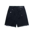 Gallery Dept. Distressed Paint Splatter Black Denim Shorts
