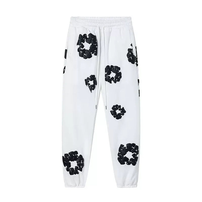 Denim Tears Cotton Wreath Sweatpants - White/Black Hover Image
