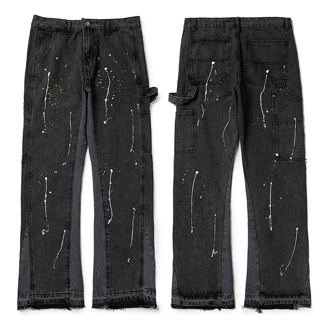 Gallery Dept. Paint Splatter Vintage Blue Denim Jeans Hover Image