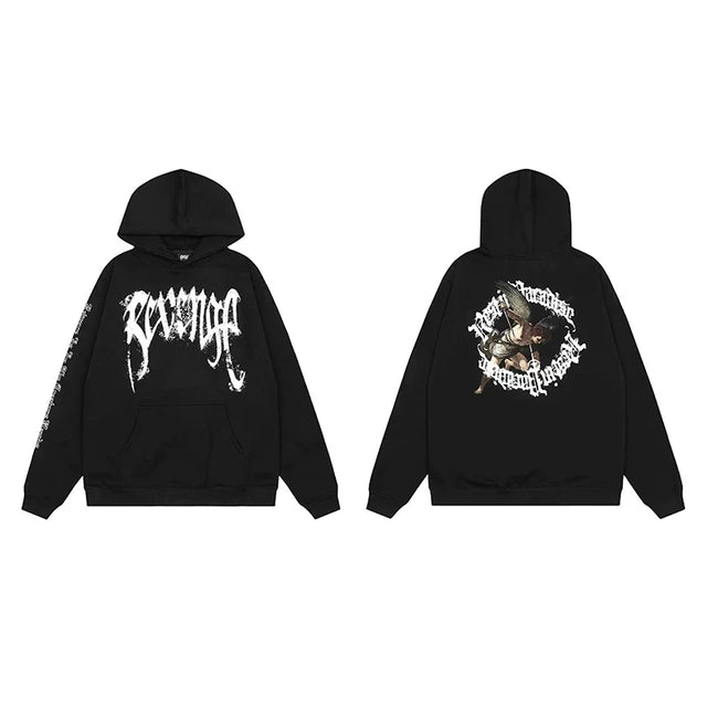 Revenge Angel / Religious Circle Arch Logo Pullover Hoodie Black Hover Image
