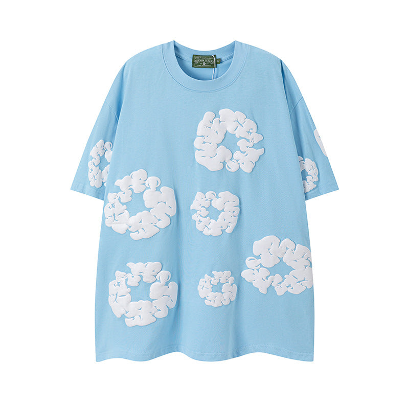 Denim Tears Cotton Wreath T-Shirt - Sky Blue
