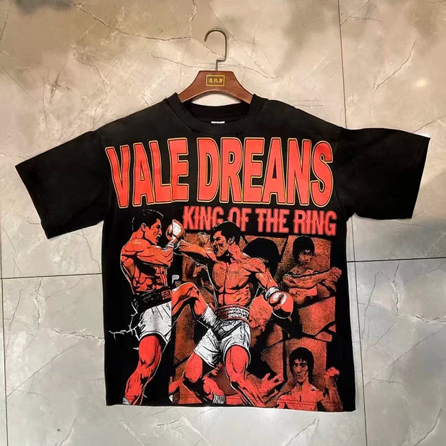 Valleydream Black King Of The Ring Boxing Fight Vintage T-Shirt Hover Image