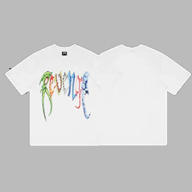 Revenge Multicolor Arch Logo Short Sleeve T-Shirt White