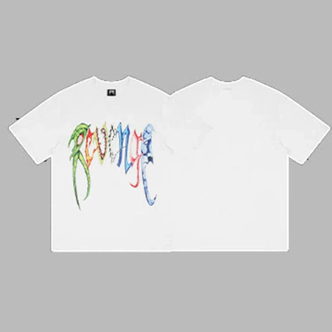 Revenge Multicolor Arch Logo Short Sleeve T-Shirt White Hover Image