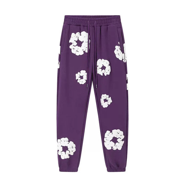 Denim Tears Cotton Wreath Sweatpants - Purple Hover Image