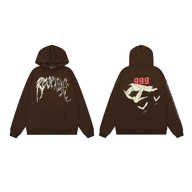 Revenge x Juice WRLD Brown 999 & Doves Pullover Hoodie Hover Image
