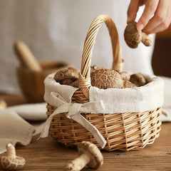 Elmwood Vintage Wicker Basket