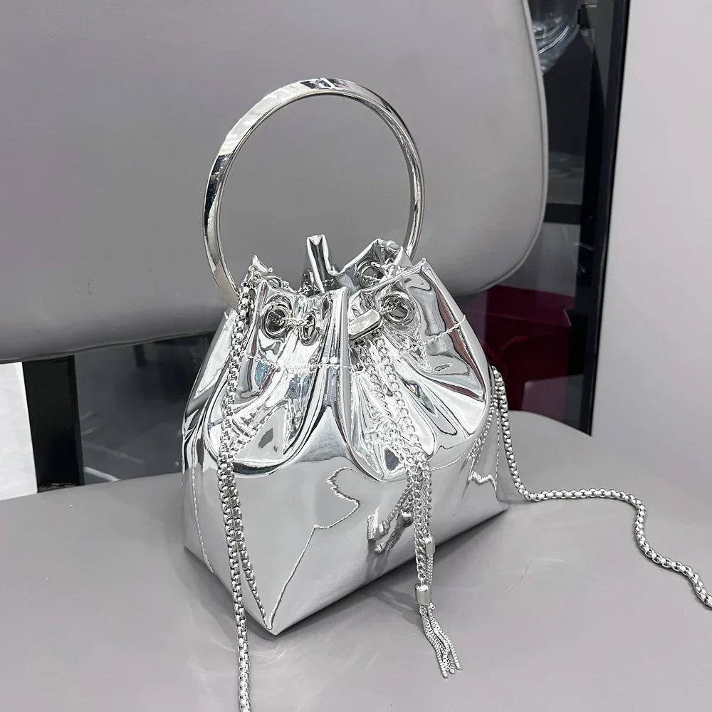 Oura Metallic Bucket Bag