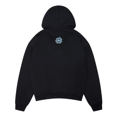 BROKEN PLANET MARKET 'SKY WALKING' HOODIE (MIDNIGHT BLACK) Main Image