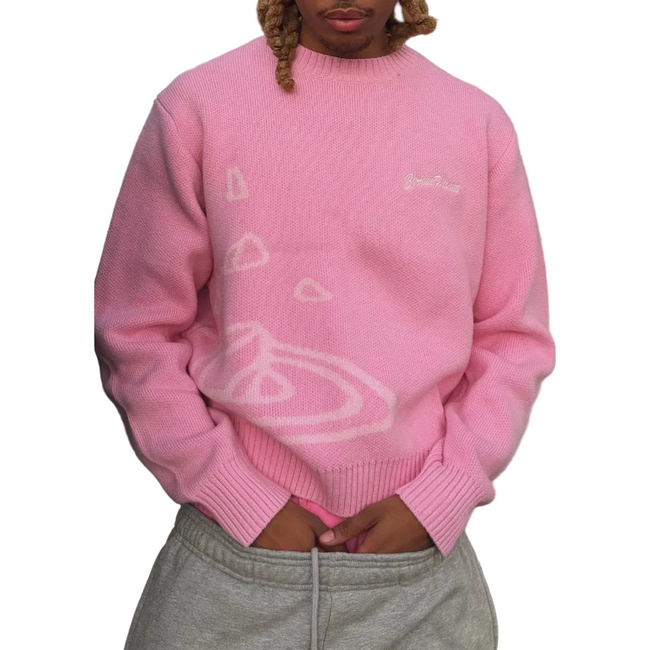 Broken Planet Knit Sweater Candy Pink Main Image