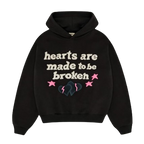 BROKEN PLANET MARKET 'HEARTS ARE MADE TO BE BROKEN' HOODIE (SOOT BLACK)