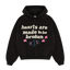 BROKEN PLANET MARKET 'HEARTS ARE MADE TO BE BROKEN' HOODIE (SOOT BLACK)