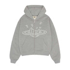 Broken Planet Heather Grey Zip Up Hoodie