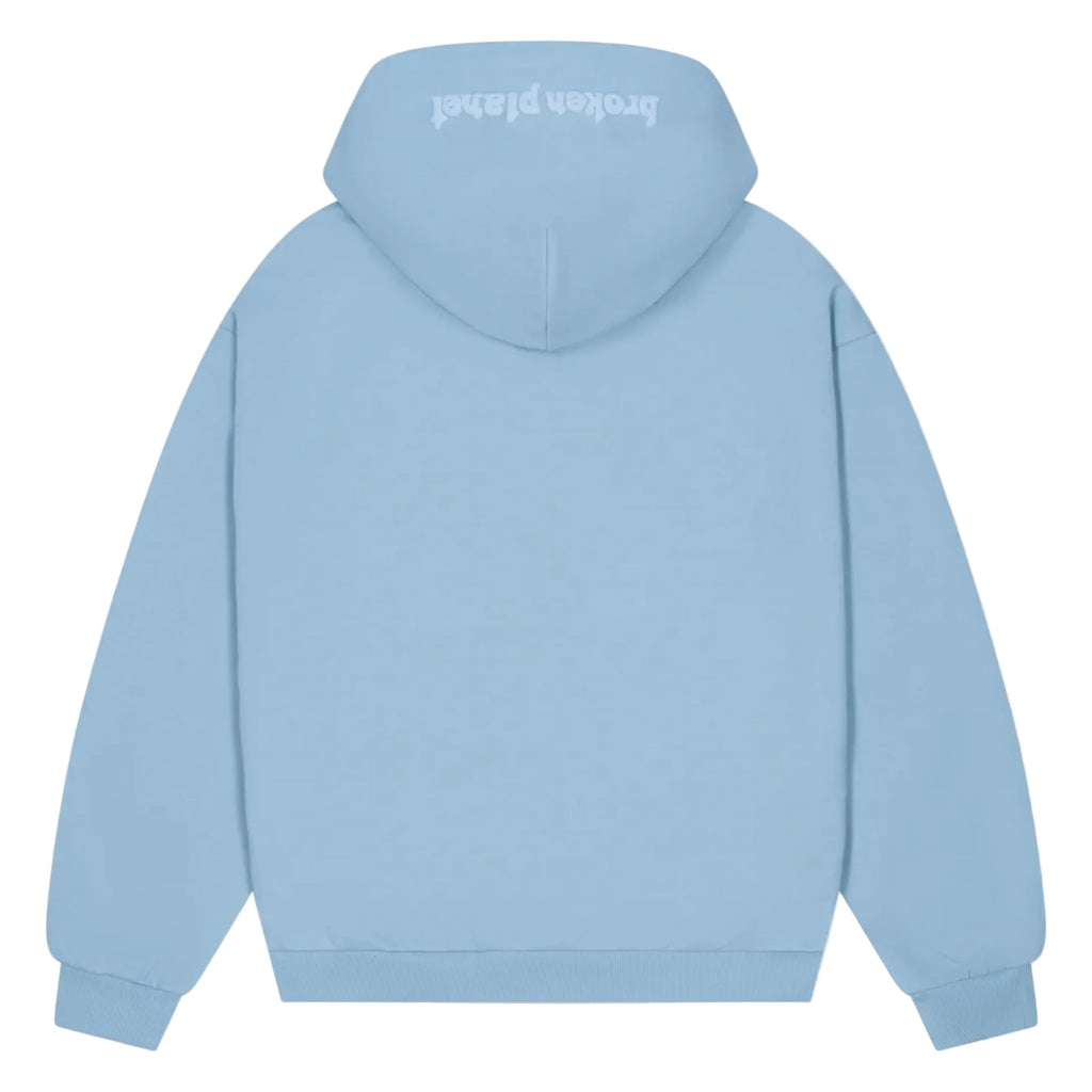 Broken Planet Market Sky Blue Zip Up Hoodie Sky Blue