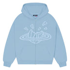 Broken Planet Market Sky Blue Zip Up Hoodie Sky Blue