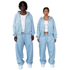 Broken Planet Market Sky Blue Zip Up Hoodie Sky Blue