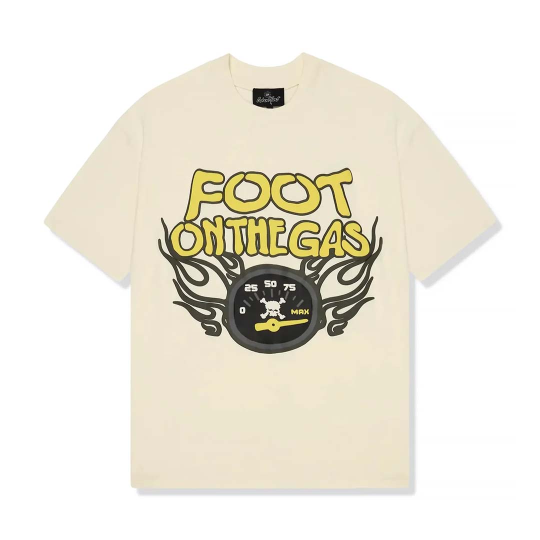 Broken Planet White Foot on Gas Tee