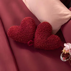 Crimson Heart Love Pillows