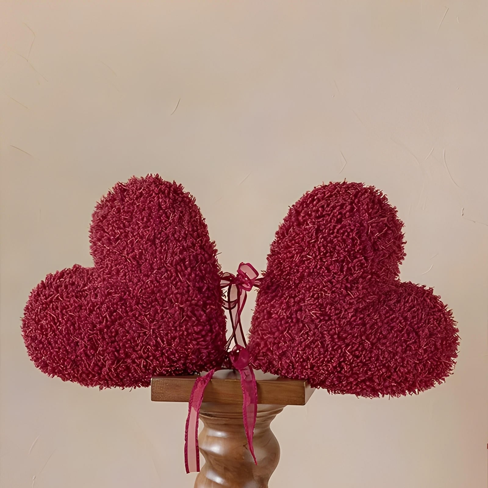 Crimson Heart Love Pillows